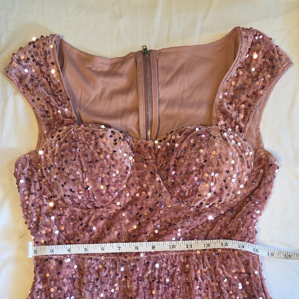SHEIN Glittering Pink Sequin Dress - Picture 5 of 9